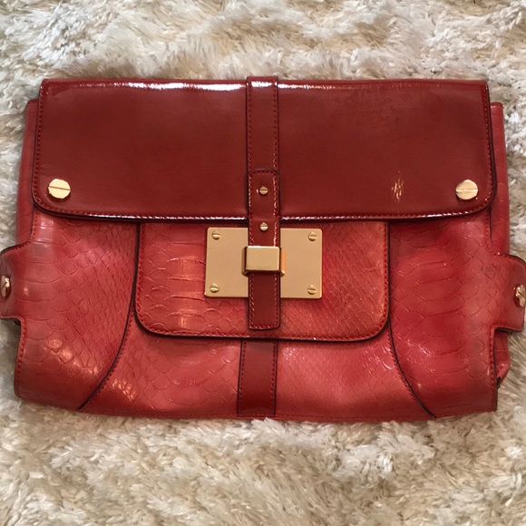 Jessica Simpson Snakeskin Clutch - Picture 1 of 7